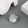 Minimalist White Pearl Mother Of Pearl Chunky Ring For Women Niche Design Statement Jewelry
