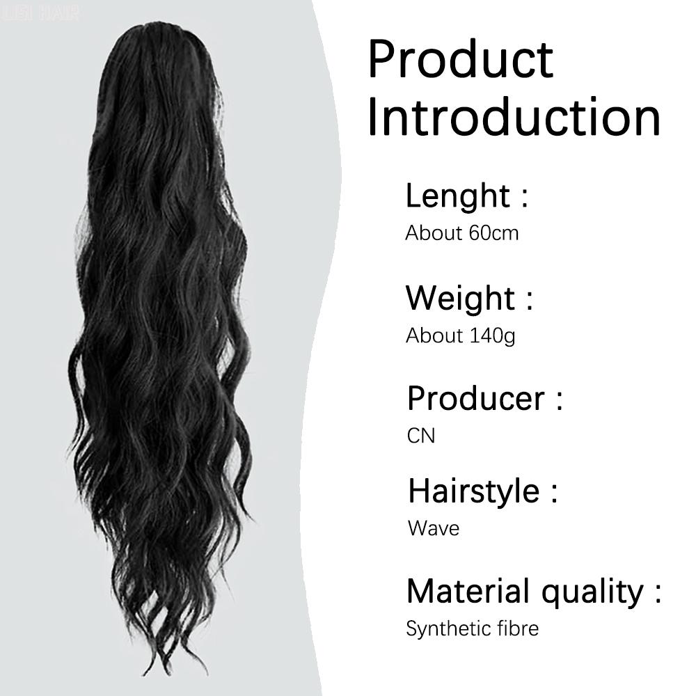 MERISIHAIR Synthetic Ponytail Extension Claw Curly Wavy Clip In Hairpiece Ponytail Hair Extensions Long Pony Tail For Women