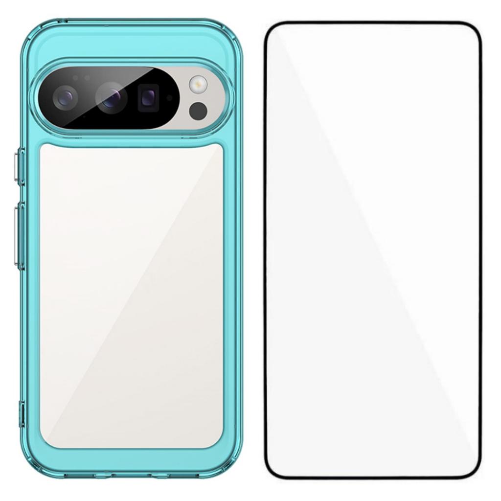 For Google Pixel 10 Pro Phone Case WANLONFENG XC Series TPU Acrylic Cover with Tempered Glass (Big Lens Hole)