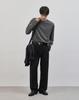 WORK ON BODY OFF Rested Semi-Overfit Round Neck Knit (4 Colors)