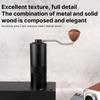 Manual Coffee Bean Grinder with Ergonomic Wood Crank 6 Core Conical Burr Digital Grinding Degree
