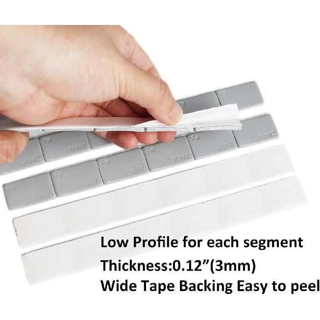ACCRETION 1/2 Oz Grey Adhesive Backed Wheel Weights (12 Oz Pack)