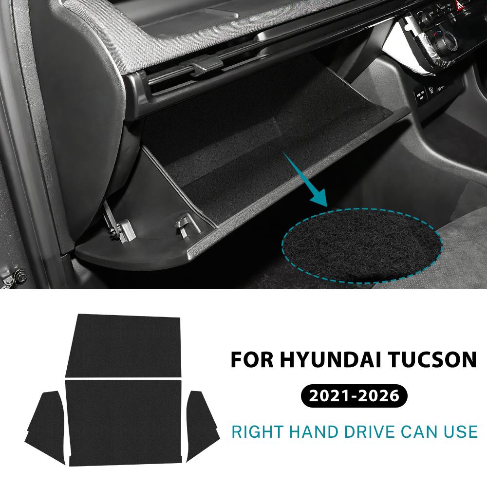 Top Suede Car Co-Pilot Toolbox Sticker For Hyundai Tucson NX4 2024 2025 2026 Interior Trim Protect Accessories