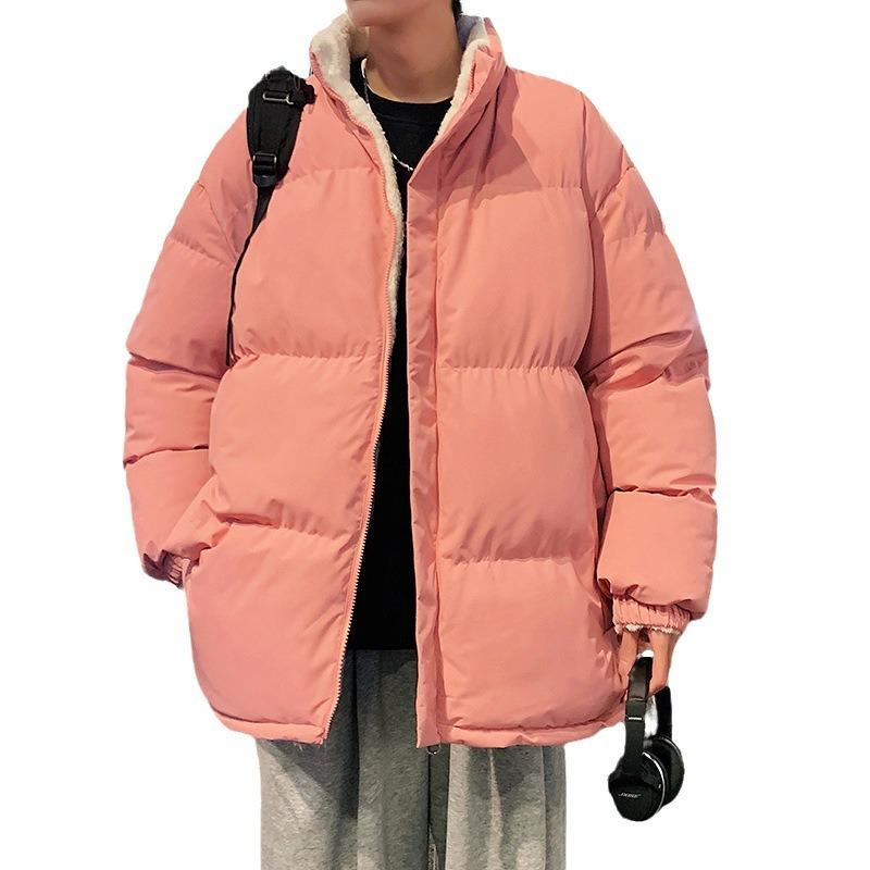 Simple Double-sided Padded Jacket, Winter Velvet and Thickened Boys' Padded Jacket, Young and Young Lapel Jacket, Padded Jacket.