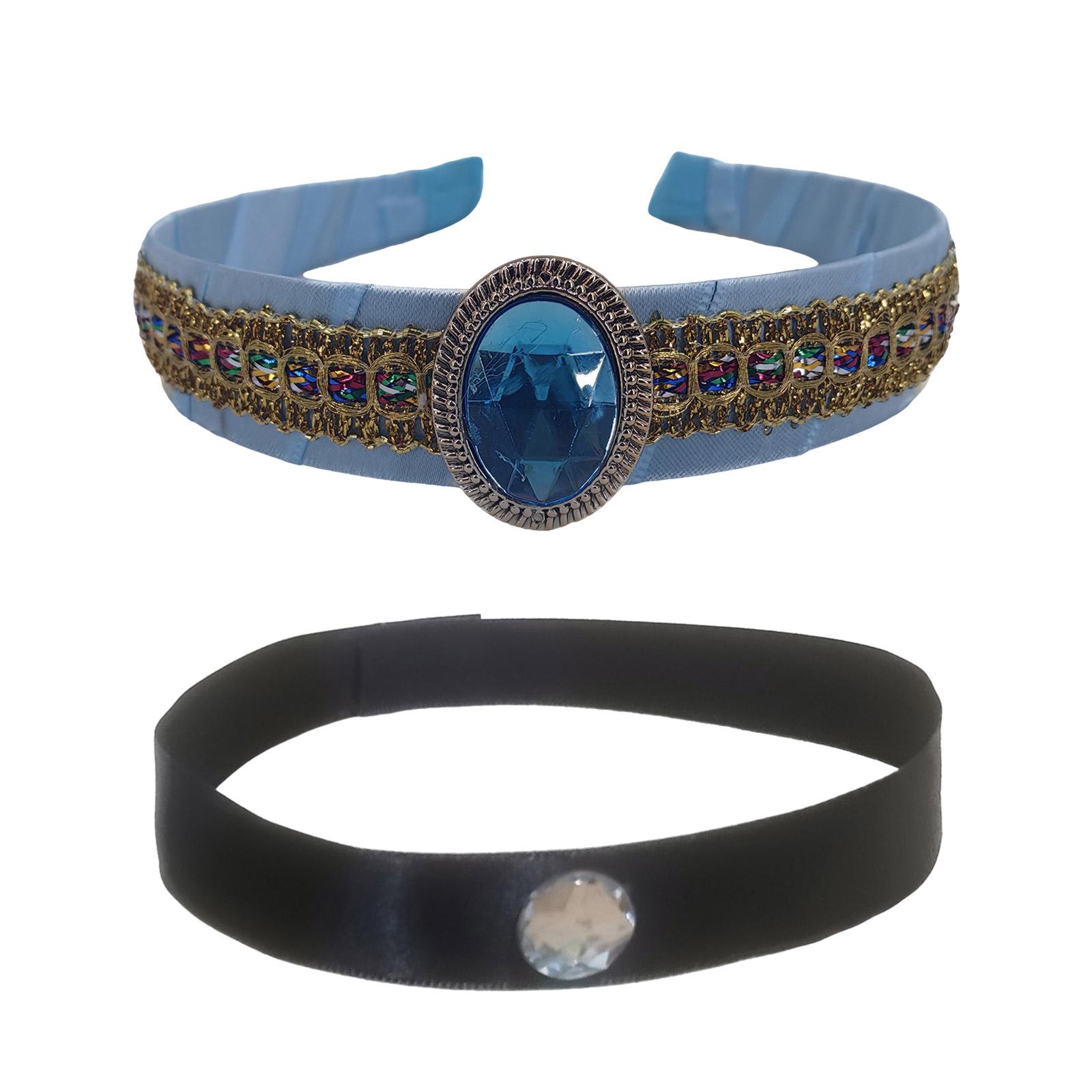 

Сверкающий жемчуг повязка на голову и чокер, аксессуары для костюмов для детских дней рождений и школьных мероприятий, реквизит для переодевания F