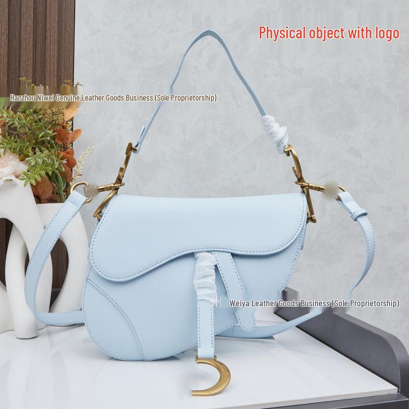 Women's Crossbody Saddle Bag with Vintage Floral Embroidery
