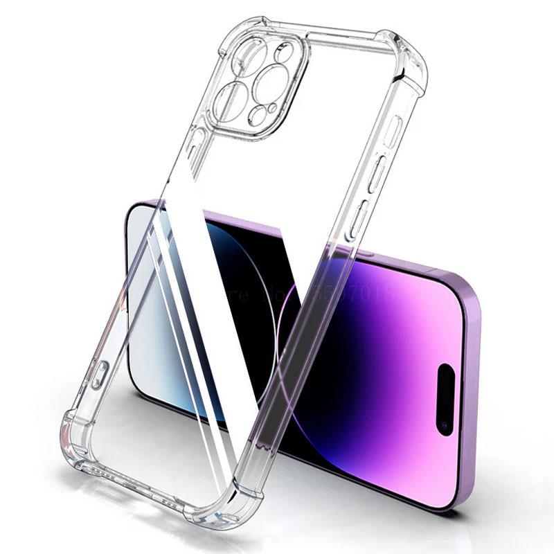 

Прозорий протиударний телефон для iPhone 15 14 13 12 11 Pro Mini 8 Plus X XR XS Max Захисний чохол для об’єктива на задній кришці iPhone iphone 6 6s прозорий