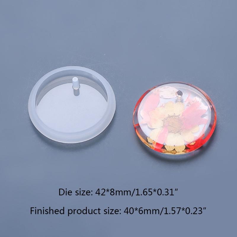 Geometric Love Heart Round Ellipse Square Rectangle Shield Shaped Pendant Mold UV Crystal Resin Perforated Silicone Mold
