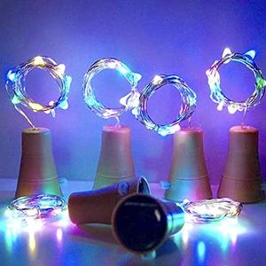 

2M 20LED Solar Wine Bottle Cork String Lights Copper Wire Fairy Lights Waterproof for Wedding Party Garden Indoor Home Decor 2m 20led