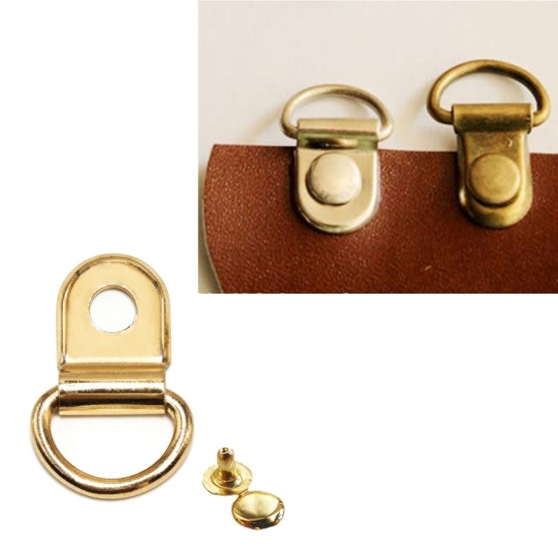 Multipurpose D Rings Eyelet Rivet Clasps Rustproof Metal Carabiner Easy Disassemble D Rings Mountaineering Buckle