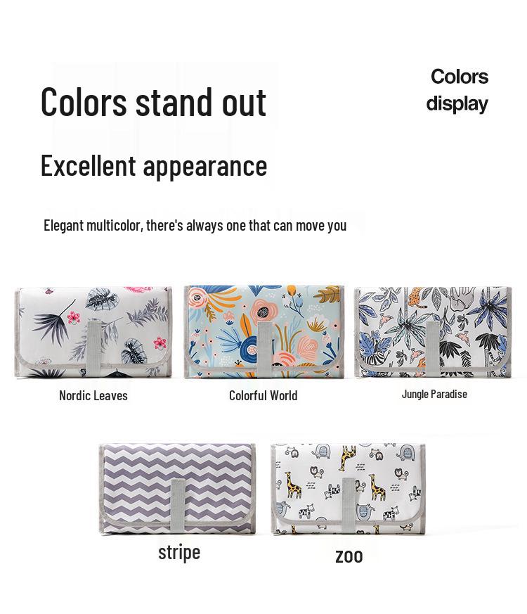 Lightweight Waterproof Portable Baby Changing Pad with Stroller Attachment