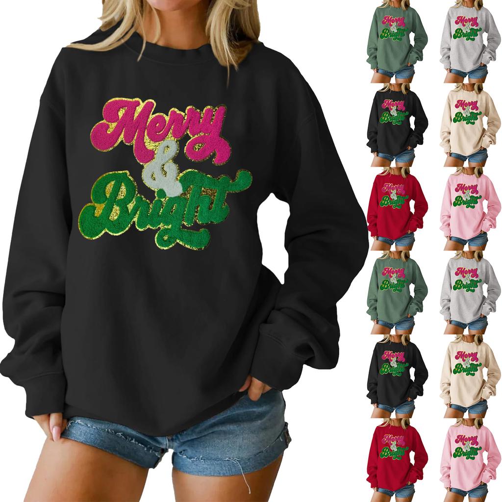 Ladies' Casual And Fashionable Long Sleeved Plush V-tie Pocket Plaid Printed Pullover Top