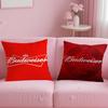 Trendy BBudweisered Cushion Cover Comfortable Reversible Pillow Cover Ideal for Car Sofa Bedroom  Beyond