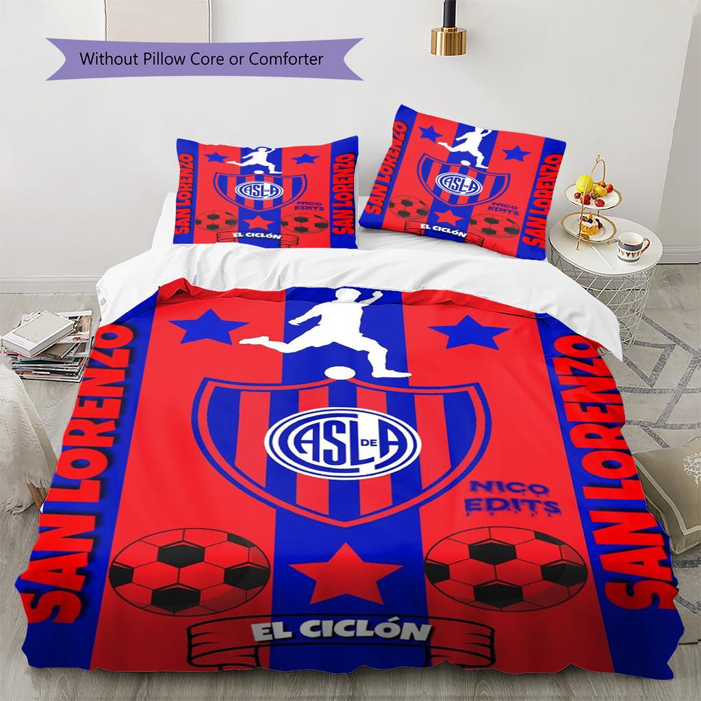 SAN LORENZO Pattern Bedding Set Quilt Cover Pillowcase Home Decor Gift (1 * duvet cover + 2 * pillowcase, without core)