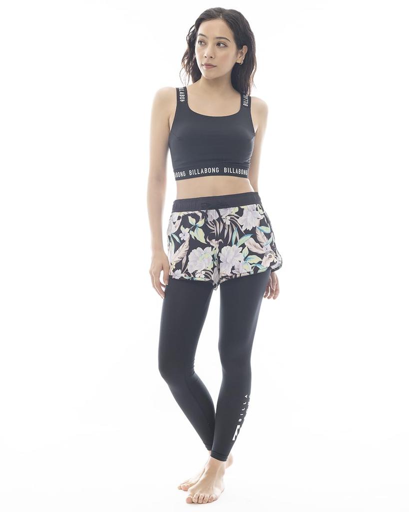 Billabong Rashguard LOGO BAND UV LEGGINGS Black Women's