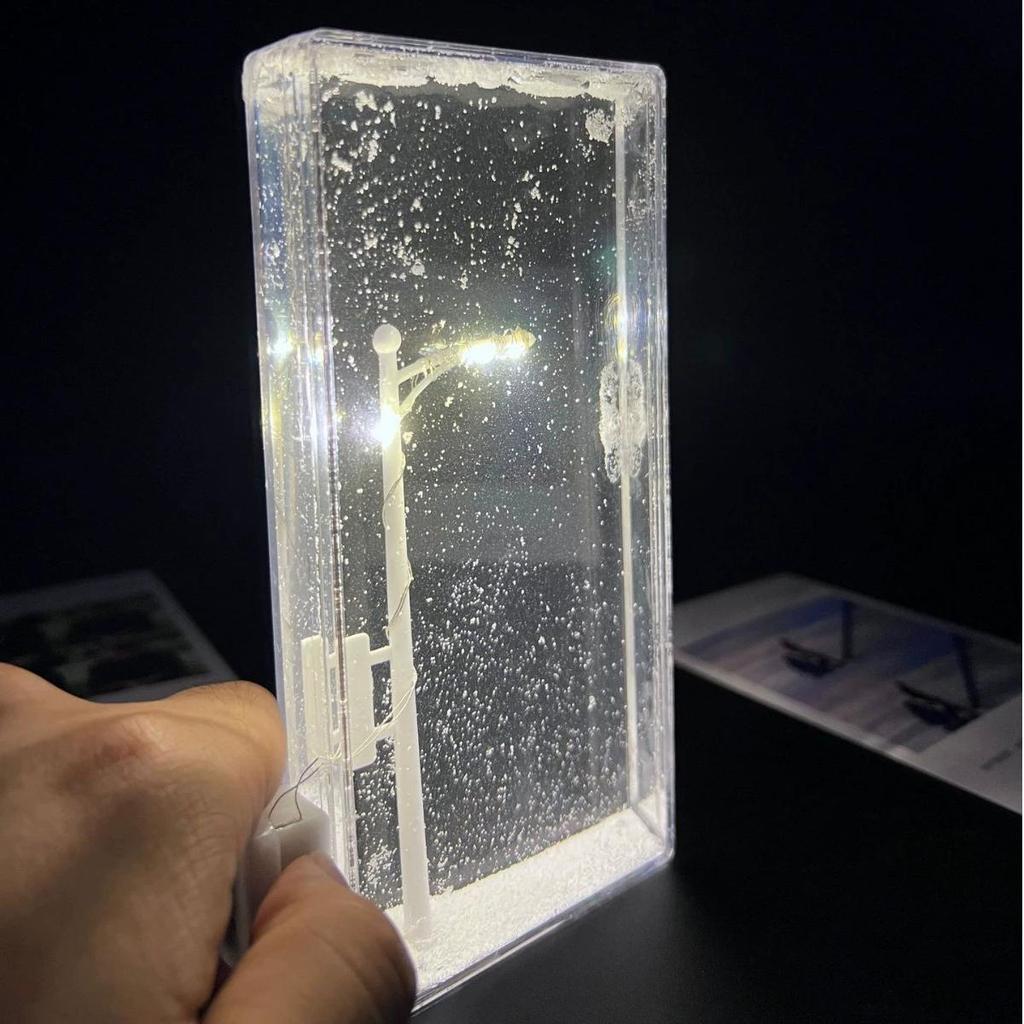 Snow Scene Night Light Led Lamp Snowy Flowing Hemp Street Diy Simulation Handmade Night-light Small Girl's-Gift Holiday Lighting