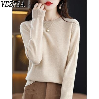 Damenmode, lässig, Herbst/Winter, einfarbig, mit Druck, lange Ärmel, O-Ausschnitt