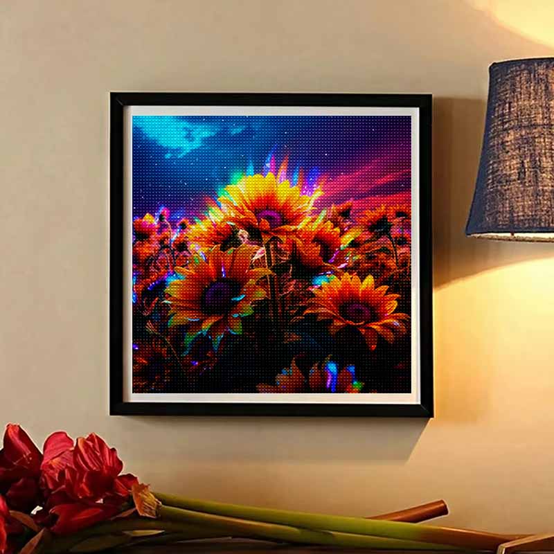 New Arrival 5D DIY Full Circle Diamond Painting "Sunflower" Embroidery Cross Stitch Home Decor Gift