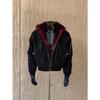 Men's Retro Red Fur Collar PU Leather Cotton Jacket - Heavyweight, Plus Velvet, Thickened, Warm