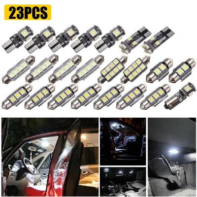23pcs Car LED Light Kit: T10 Interior & License Plate Bulbs, Dome Reading Lights, Vehicle Door & Trunk Lamp Set, 12V LED Lights,