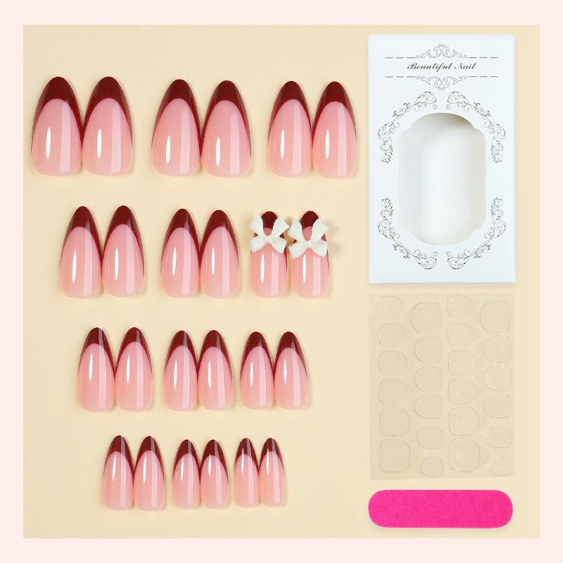 Popular Versatile Resin Bow Nail Art Stickers - Detachable French Wearable Nail Tips