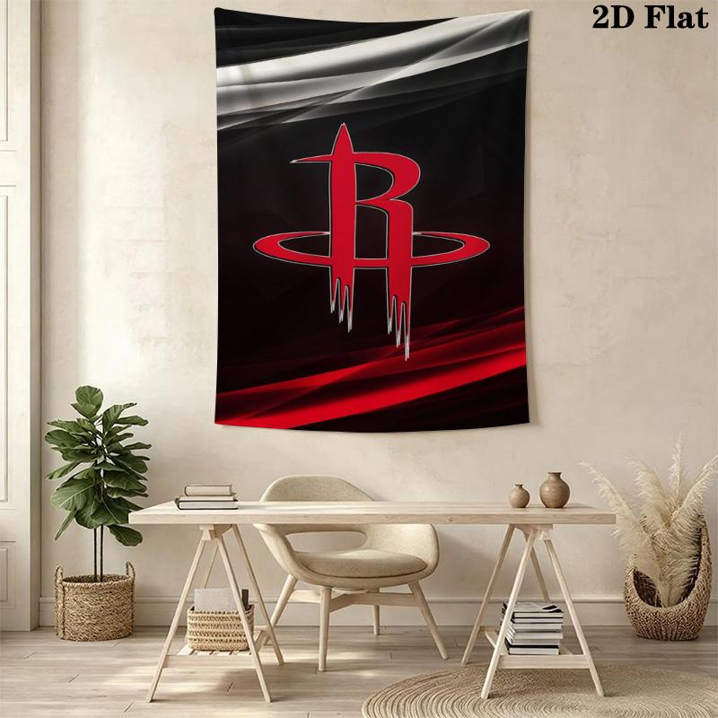 Rockets Logo Design Threepiece Set 1 Duvet Cover 2 Pillowcase Without Core Bedding Set Soft And Comfortable Christmas Birthday Gift