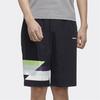Adidas Neo Geometric Pattern Printed Color Block Loose Fit Five-Point Casual Shorts Men shorts Black FP7344