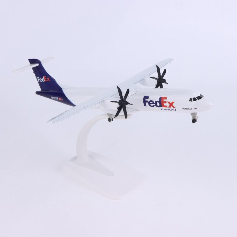 20CM Diecast Metal Fedex Express ATR Aircraft Model Planel Airplane Model Toy for Display Collection home Decor Gift