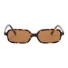 MIU MIU Unique Design Acetate Square Sunglasses Women Sunglasses Brown SMU11ZEVAUC051F02Z1