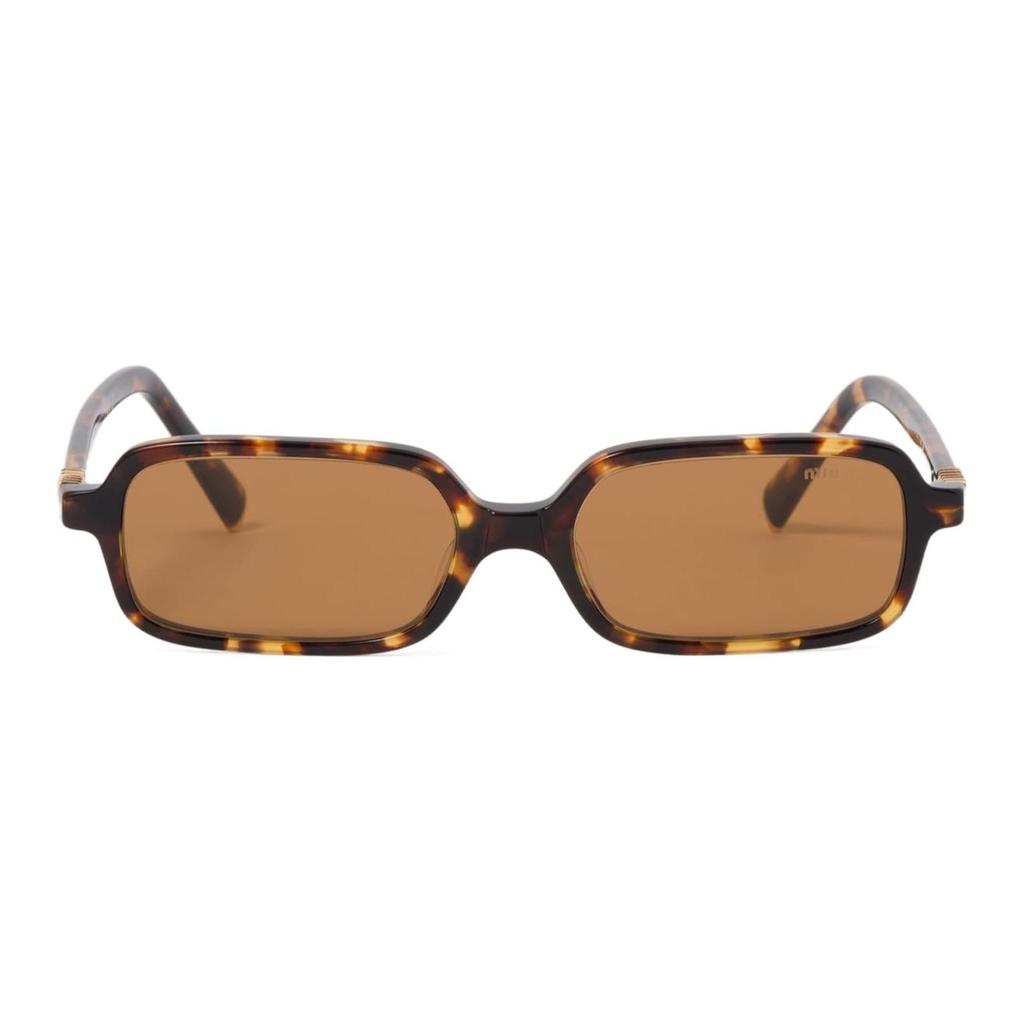 MIU MIU Unique Design Acetate Square Sunglasses Women Sunglasses Brown SMU11ZEVAUC051F02Z1