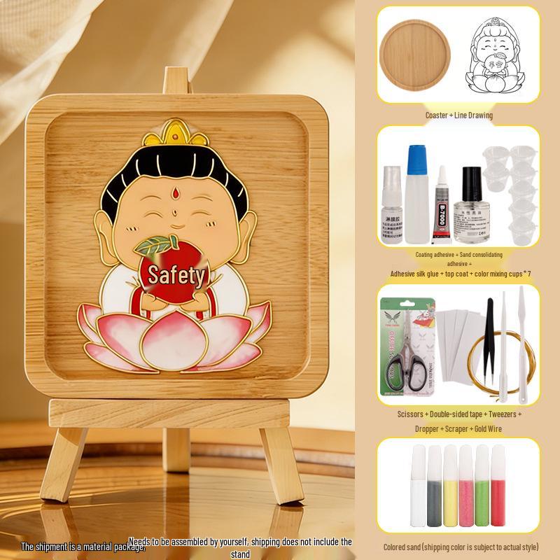 Cloisonné Enamel Coaster DIY Kit - Jingtai Blue Rose Flower, Intangible Cultural Heritage, Mother’s Day Activity