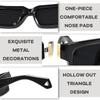 Retro Chunky Square Sunglasses for Men and Trendy Thick Slim Rectangular Designer 90s Eyewear [SHEEN KELLY] Women, Shades,