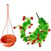 @ Artificial Hanging Flower With Pot Red Rose Pack Of 2 UKZQ462 50%off