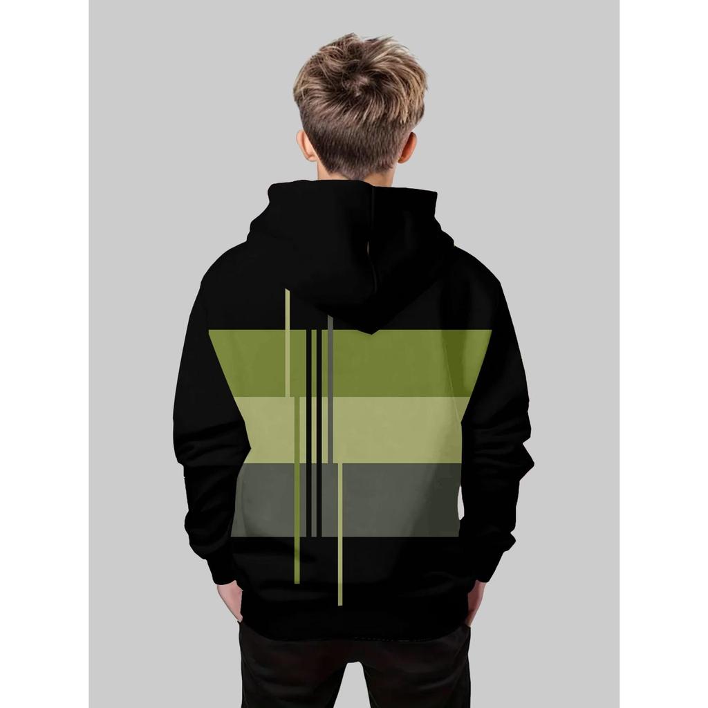 Children's Clothing, Boys' Hoodies, Long Sleeved Fashionable Printed Spring and Autumn Pullovers