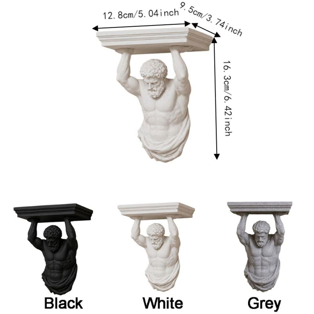 3D-gedrucktes schwebendes Lagerregal dekorative griechische Gott Wandhalterung Regal Bürodekoration