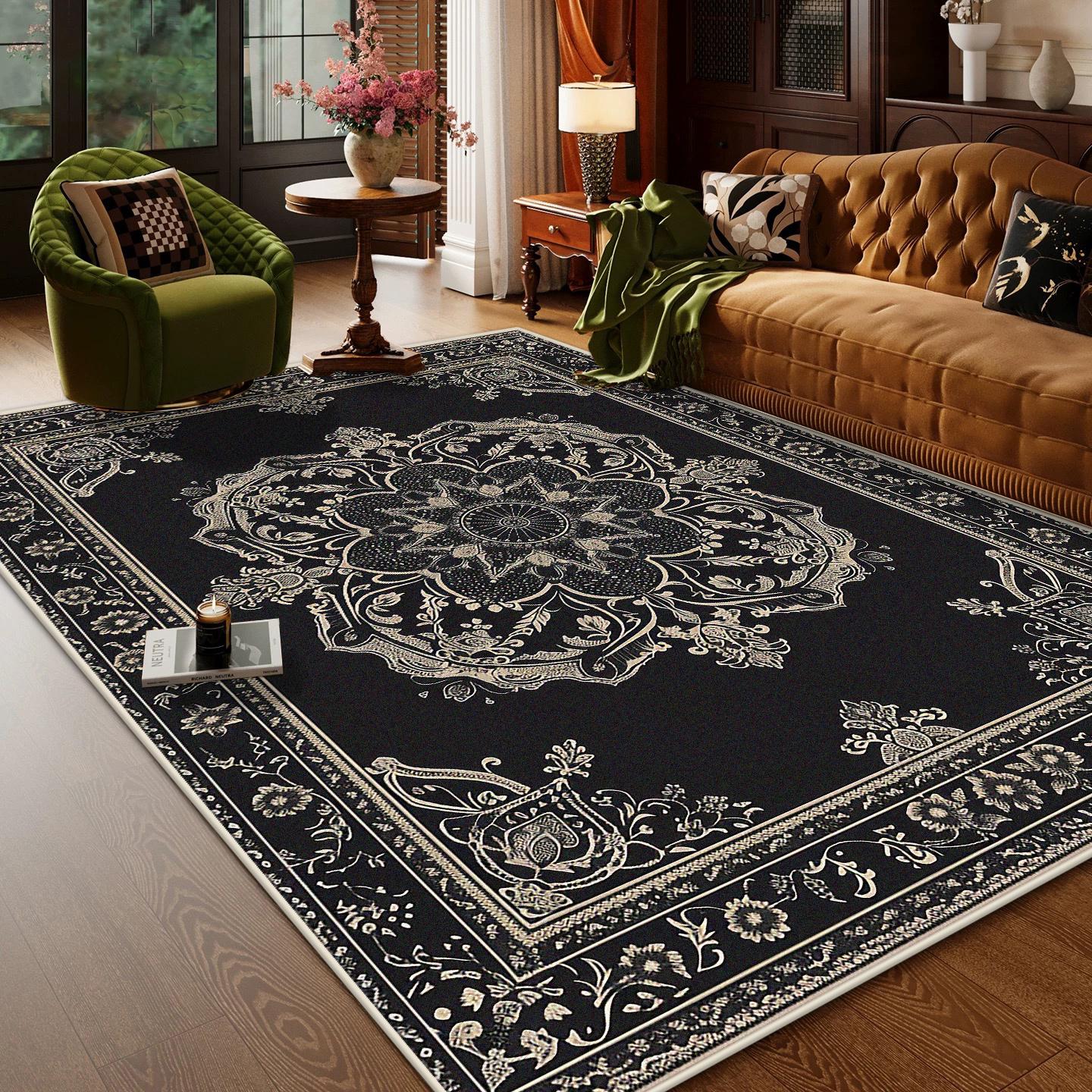 

Persian Luxury Fluffy Soft Rugs for Living Room Sofa Area Non-slip Washable Carpet Home Decor Mat Floor 60x90cm