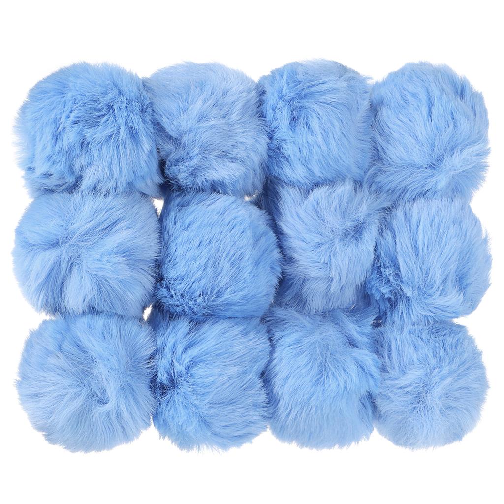 6/12pcs Faux Fur Pom Poms for Hats Fluffy Soft Fur Poms Balls for Keychain Knitting Hats DIY Scarves Gloves Bag Christmas