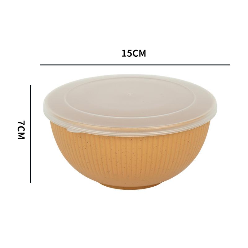 Vertical-Stripe Creative Homeware High-Capacity Stylish Food Storage Bowl