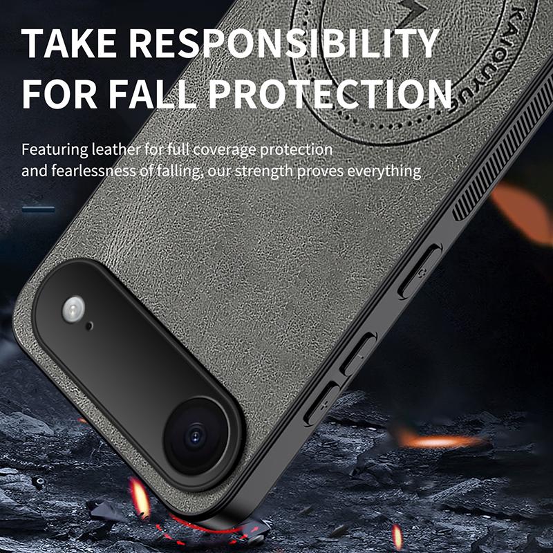 For iphone 17 Air Luxury Magnetic Wireless Charge Phone Case For iphone 17 AIR Shockproof Matte Leather Back Cover 17 Air Cases