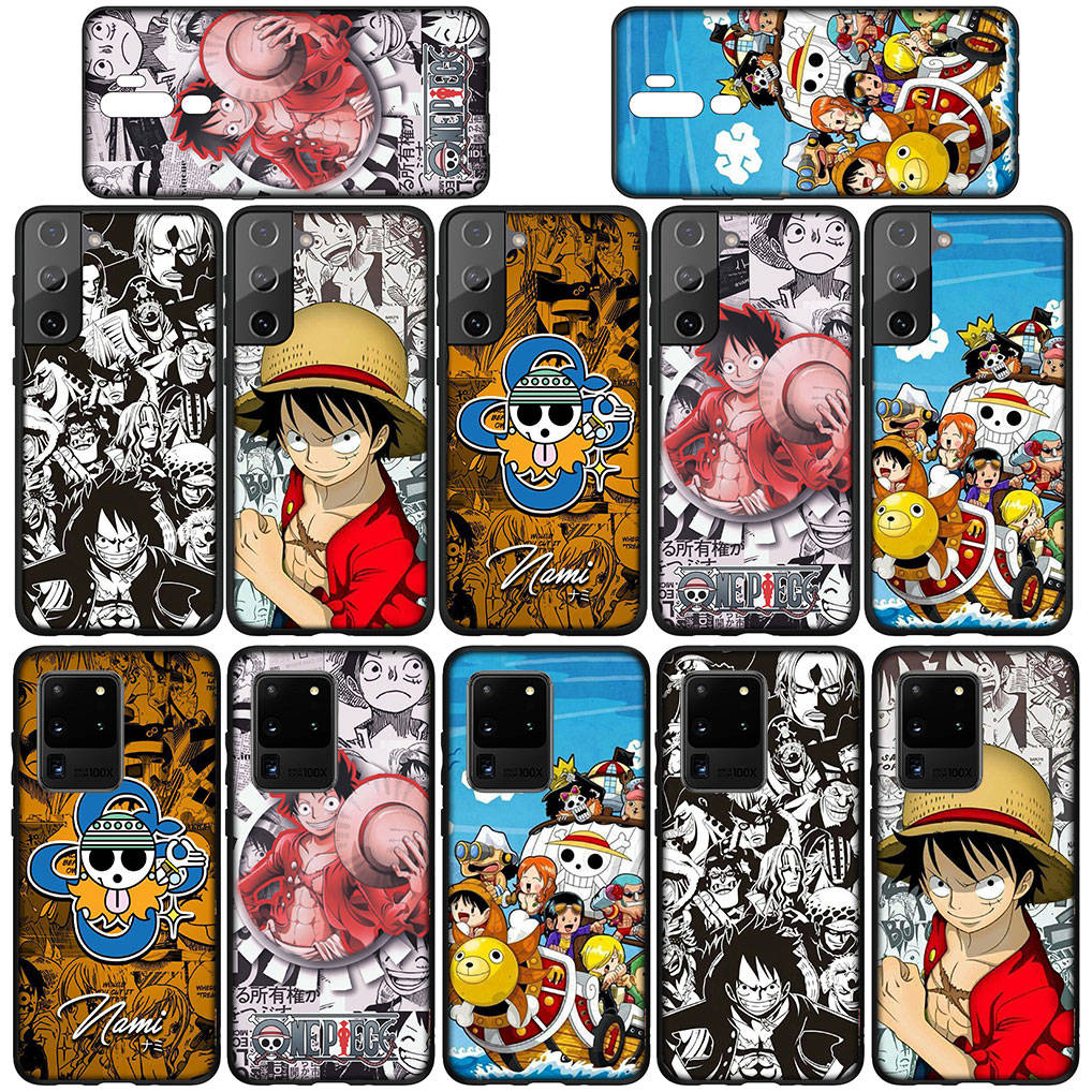For Samsung Galaxy S24 S23 iPhone 16 15 14 Xiaomi Redmi Note 13 12 11 10Plus 9 Pro Max X XR Phone Case Lovely Nami One Piece Luffy OPPO Huawei Cover