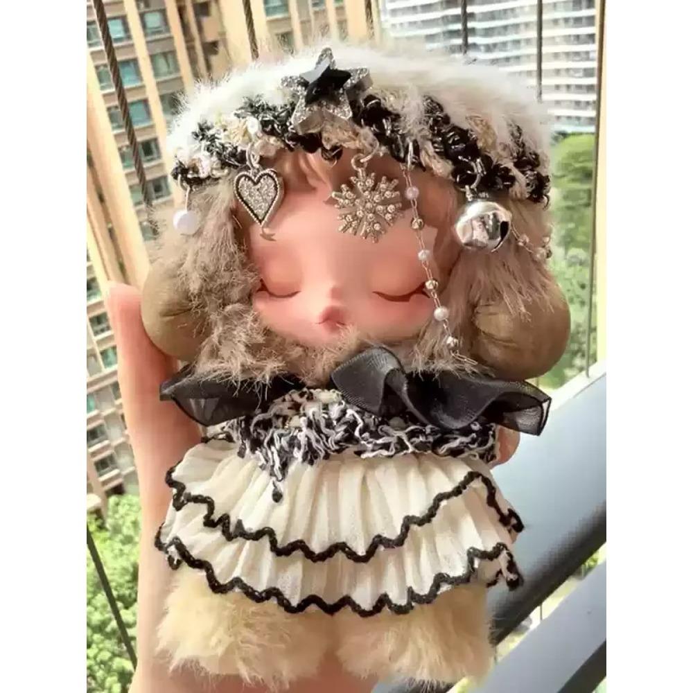 Only Clothes Skullpanda V2/V1 10cm Vinyl Doll Clothes Dress Princess Style Skirt Set Handmade Costume Doll Bag Accessories Toy