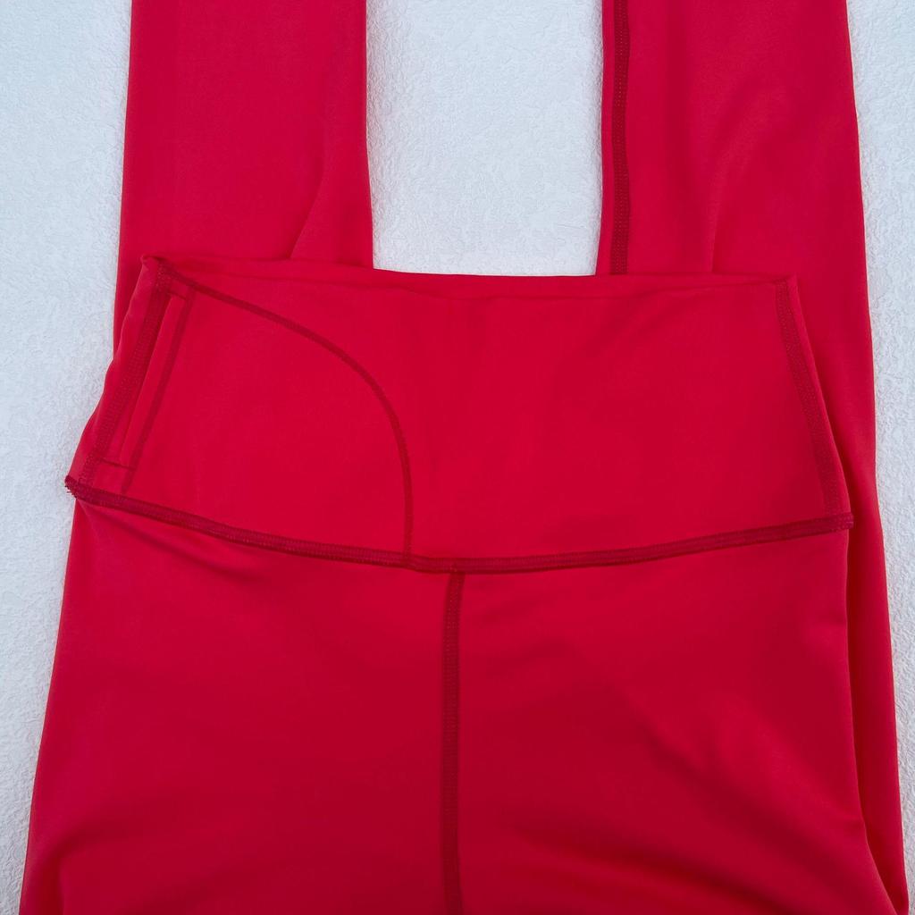 LULU Women's High-Waist Yoga Leggings with Pocket for Long-Leg Look