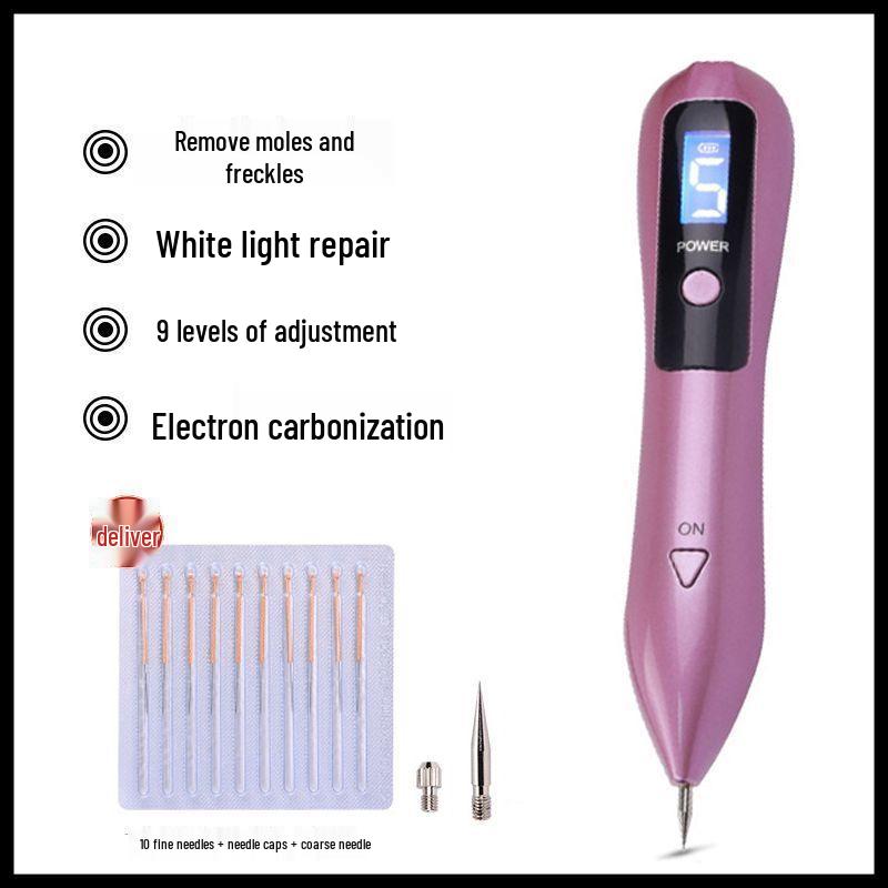 Home Use LCD 9-Speed Mole & Spot Removal Pen - White Beauty Instrument