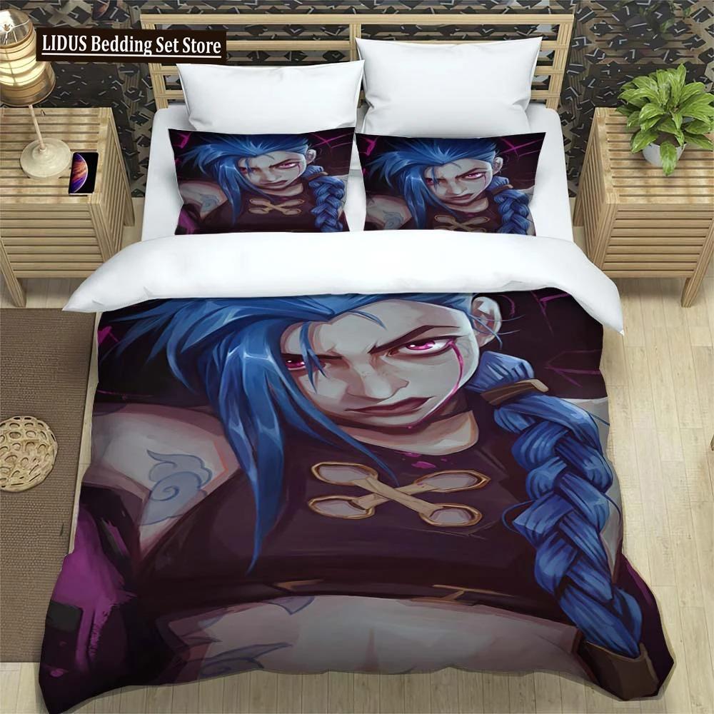 Cartoon Anime Bedding Customizable Three Piece Set Of Student Bedding Comfortable And Soft Comforter Bedding Sets