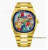 Montre Quartz Cartoon Graffiti Tendance Nationale: Grand Cadran pour Enfants et Hommes