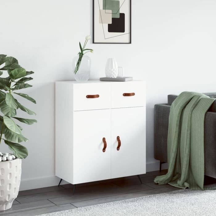 VidaXL Buffet blanc 69,5x34x90 cm bois d'ingénierie 827948