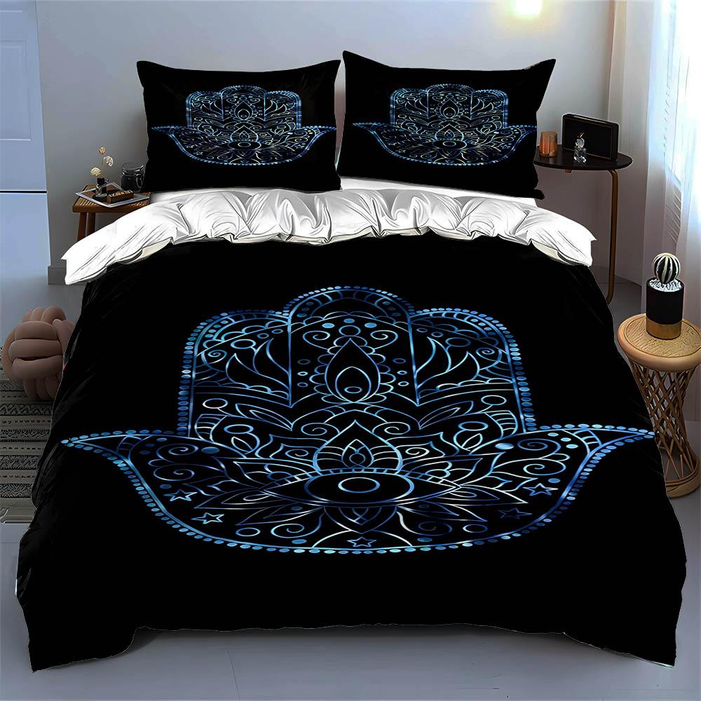 Intricate mandala hand Bedding Duvet cover sets Duvet covers Pillowcases gifts (1 * Duvet Cover 2 * Pillowcases, without duvet insert)