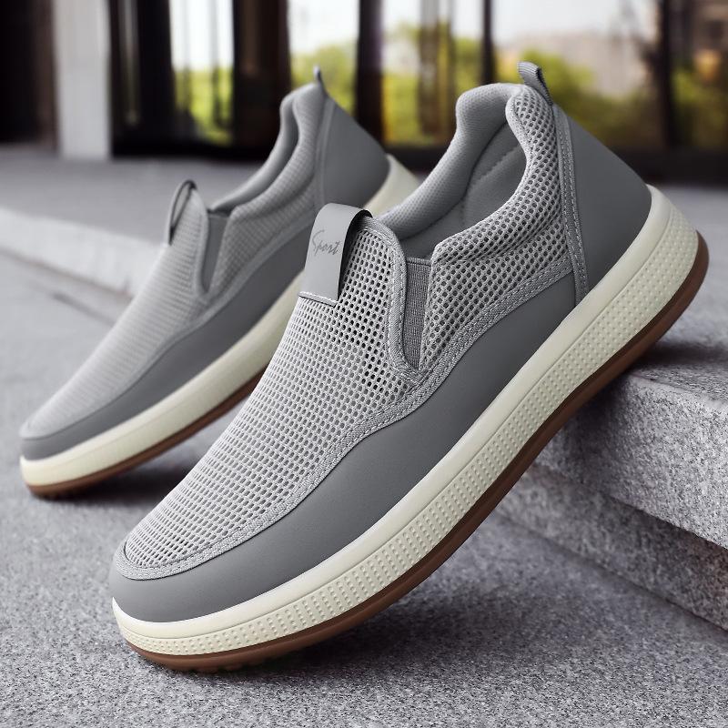 Shoes Men's casual shoes are breathable and non-smelly, one-pedal mesh shoes, father shoes, soft-soled comfortable men's shoes, versatile single shoes
