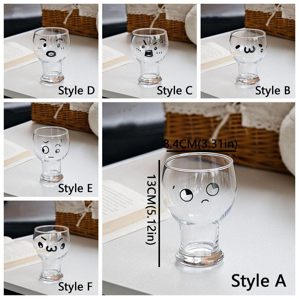 Large Capacity Glass Water Cup Heat-Resistant Ice Cream Cup Juice Cup Clear Coffee Cup  Daily Use