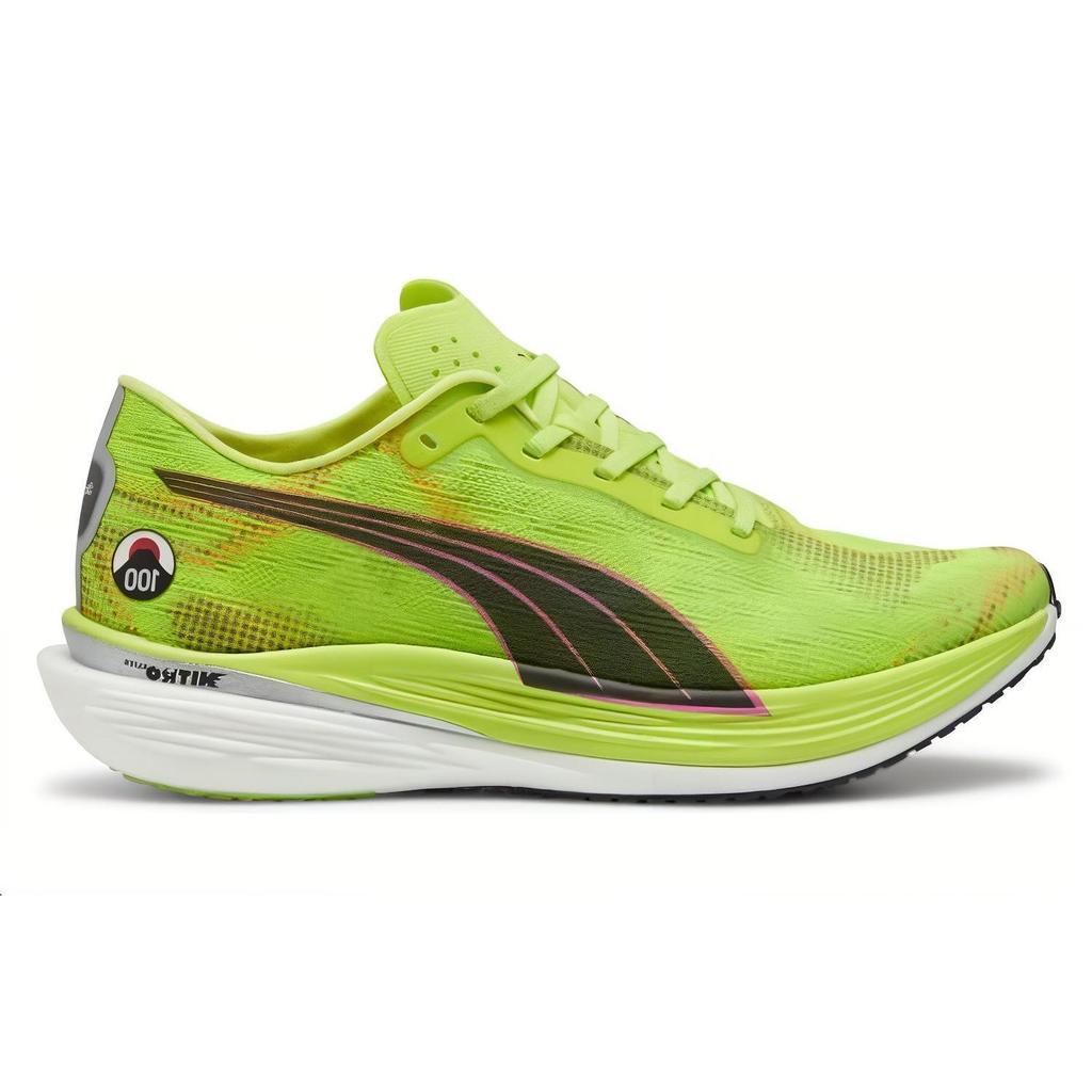 Puma Deviate Nitro 2 Round Toe Comfortable Sports Shock Absorbing Non-Slip Wear-Resistant Mid-Top Running Shoes Unisex Running Shoes Green 380097-01
